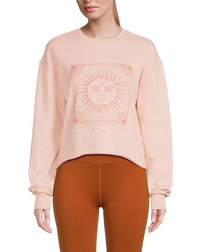 Spiritual Gangster Sunshine Graphic Sweatshirt - Pink