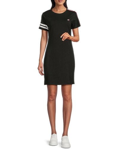 Tommy Hilfiger Logo Mini Sheath Dress - Black