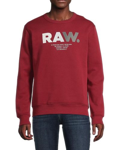 G-Star RAW Graphic Logo Sweatshirt - Red