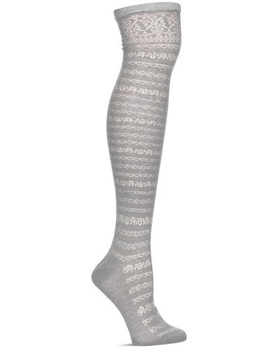Memoi Lace Thigh High Stockings - White