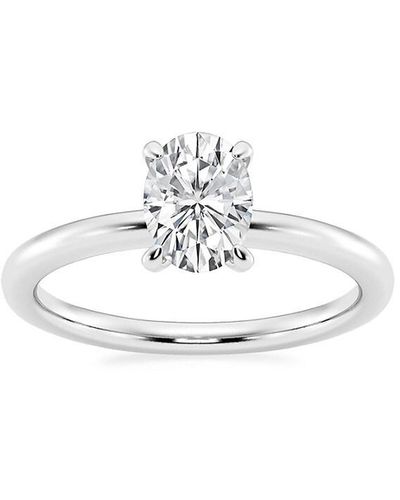 Saks Fifth Avenue Saks Fifth Avenue Build Your Own Collection 14k White Gold & Lab Grown Oval Diamond Solitaire Engagement Ring