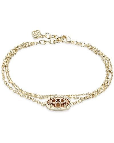 Kendra Scott Elaina Rose & Goldplated Layered Bracelet - Metallic