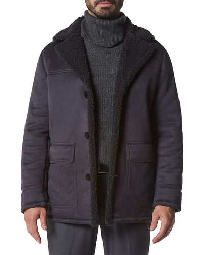 Andrew Marc Jarvis Faux Shearling Jacket - Black