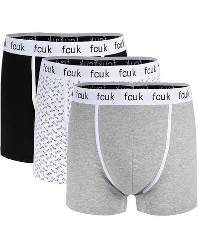 French Connection '3-Pack Logo Boxer Briefs - Red