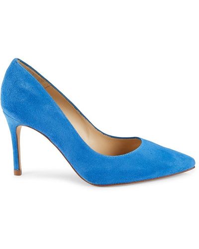 L'Agence Eloise Suede Court Shoes - Blue