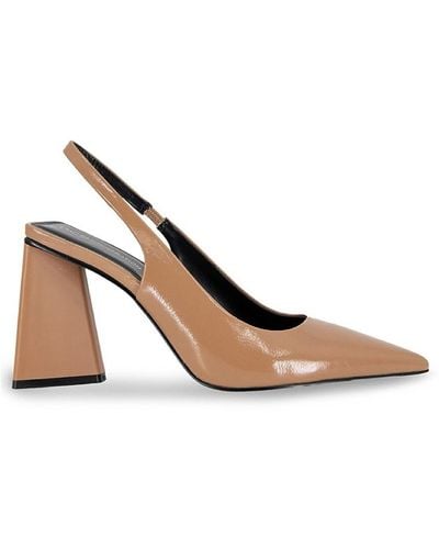 BCBGeneration Trina Flare Heel Slingback Court Shoes - Metallic