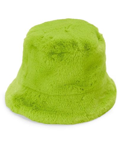 Apparis Amara Brady Faux Fur Bucket Hat - Green