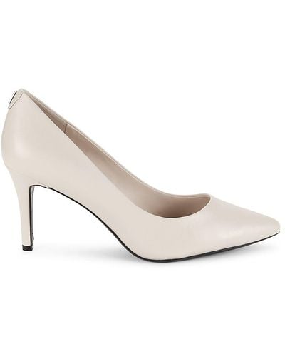 Karl Lagerfeld Royale Leather Pumps - White