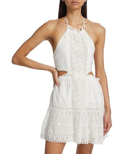 LoveShackFancy Zia Dress - White