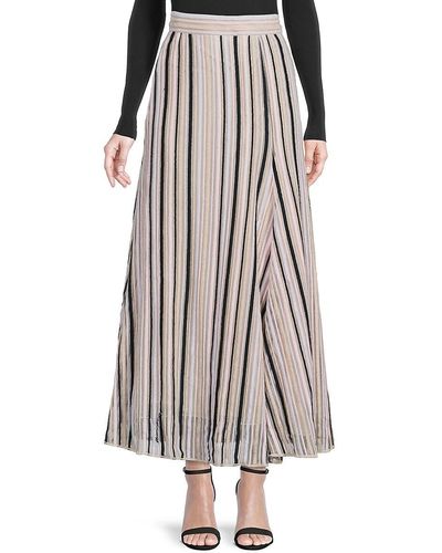 Akris Stripe Silk Blend Skirt - Multicolour