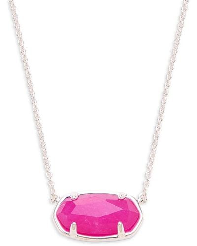 Kendra Scott Elisa Sterling Silver & Labradorite Pendant Necklace - Pink