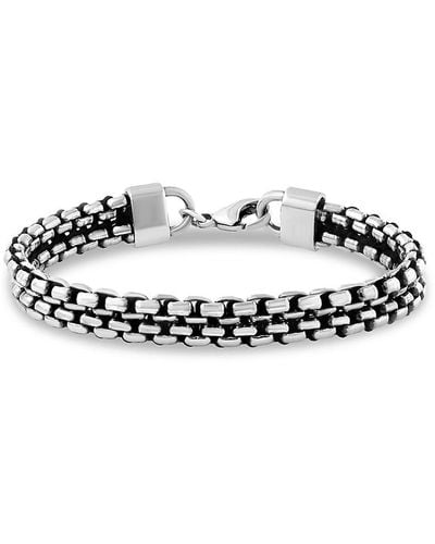 Effy Sterling Multi Row Box Chain Bracelet - White