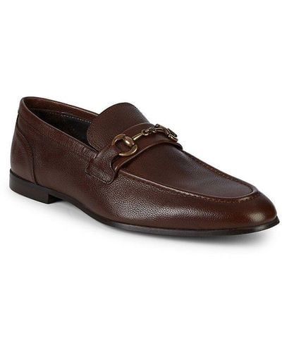 To Boot New York Nile Snaffle Bit Leather Loafers - Brown