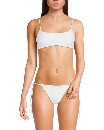 JADE Swim Muse Scoopneck Bikini Top - White
