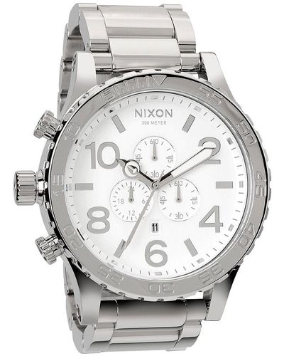 Nixon Stainless Steel Chronograph Watch - Grey