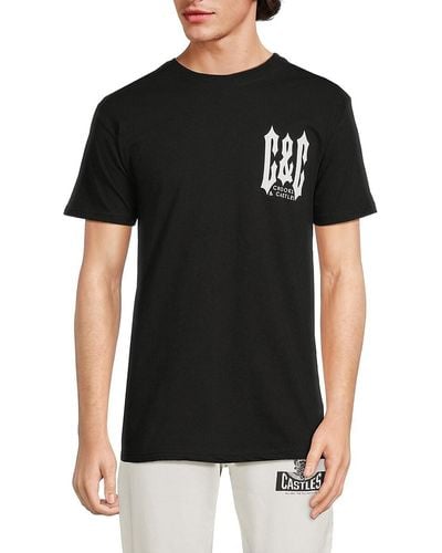 Crooks and Castles Gothic Logo Graphic Tee - Black