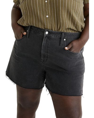 Madewell Curvy High Rise Denim Shorts - Black