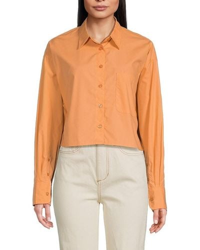 French Connection Alissa Cropped Shirt - Blue