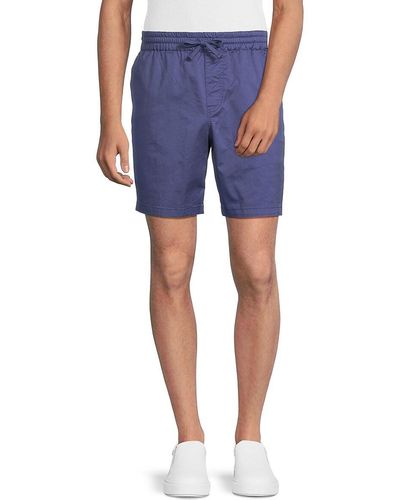 Saks Fifth Avenue Solid Drawstring Shorts - Blue