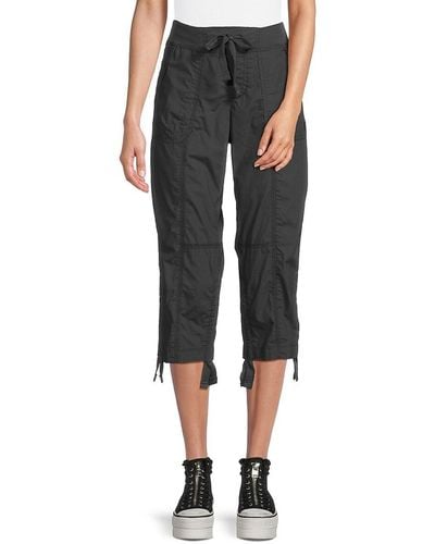 Calvin Klein Drawstring Capri Trousers - Black