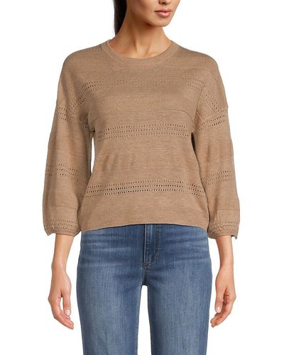 Joe's Jeans Nara Pointelle Linen Jumper - Blue