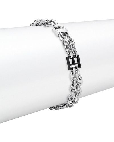 Tateossian Catena Multi Nesso Stainless Steel Link Bracelet - White