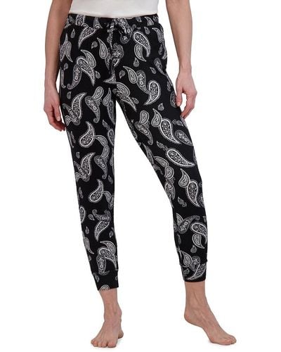 Tahari Paisley Pajama Pants - Black