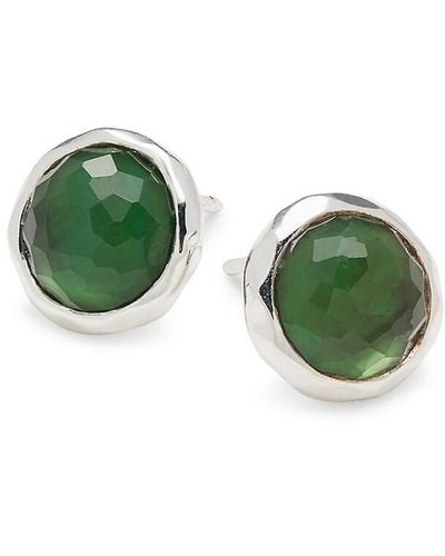 Ippolita 925 Wonder Sterling Silver & Moscato Doublet Stud Earrings - Green