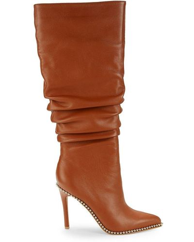 BCBGeneration Harbi Slouchy Leather Tall Boots - Brown