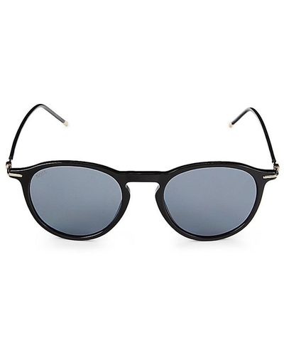 BOSS 50mm Round Sunglasses - Blue