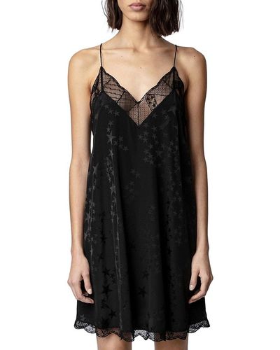 Zadig & Voltaire Ristyz Silk Mini Slip Dress - Black