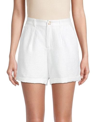 ecru Sorrento Cuffed Shorts - White
