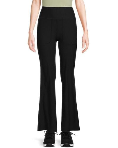 SAGE Collective Ribbed Bootcut Trousers - Black
