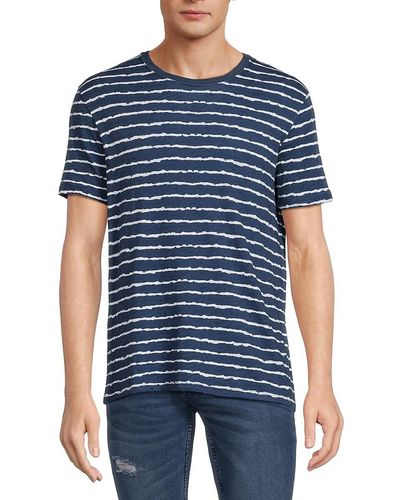 ATM Slub Jersey Striped Tee - Blue