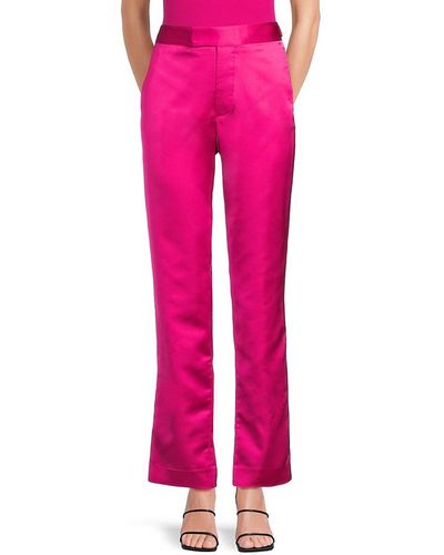 RTA Maren Satin Trousers - Pink