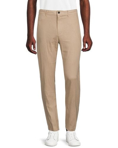 Saks Fifth Avenue Stretch 100% Linen Pants - Natural