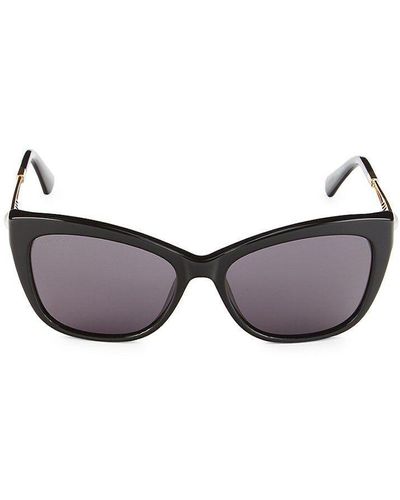 Swarovski 55mm Embellished Cat Eye Sunglasses - Black