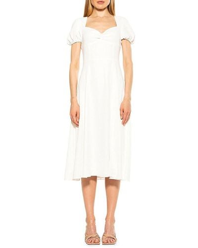 Alexia Admor Gracie Sweetheart Neck Midi Dress - White