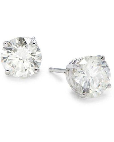 Badgley Mischka 14K & 2 Tcw Lab-Grown Diamond Stud Earrings - White