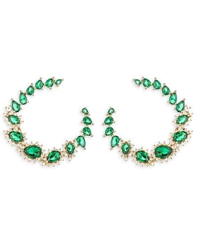 Eye Candy LA Luxe Green Roman Cubic Zirconia Drop Earrings