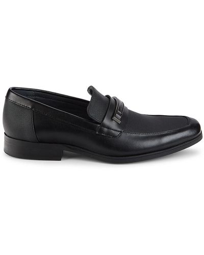 Calvin Klein Jameson Leather Bit Loafers - Black