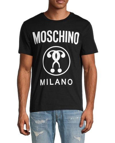 Moschino ! Logo-print Cotton T-shirt - Black