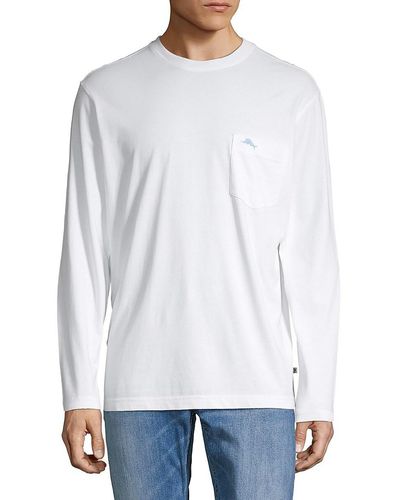 Tommy Bahama Logo Cotton Pocket Tee - White