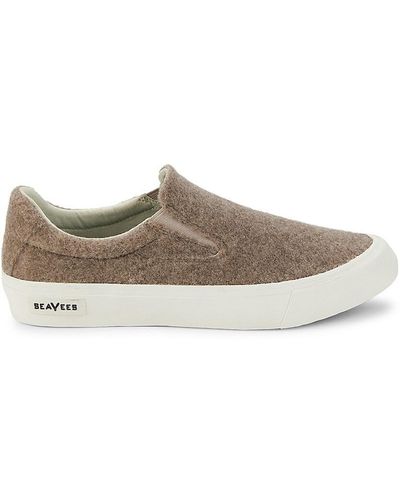 Seavees Hawthorne Wool Slip On Sneakers - Brown