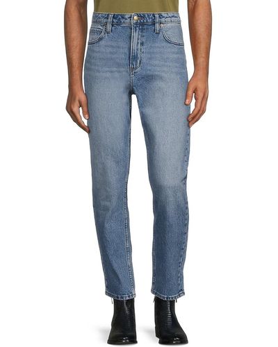 Rolla's Tim Slim Whiskered Faded Jeans - Blue