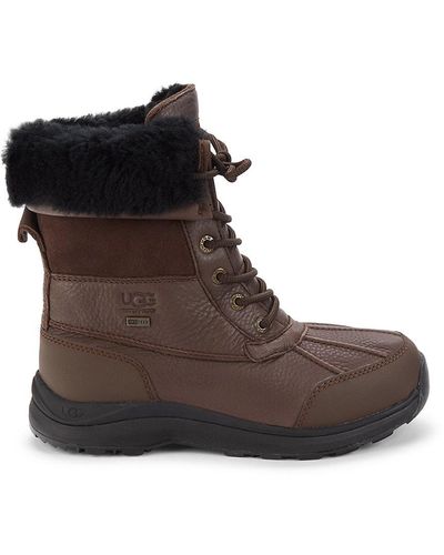 UGG Adirondack Faux Fur Lined Combat Boots - Brown