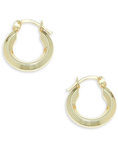 Argento Vivo 18k Goldplated Sterling Silver Tube Hoop Earrings - Metallic