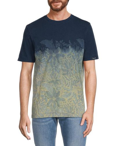 Scotch & Soda Floral Washed Tee - Blue