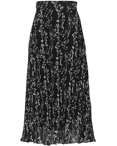 Ba&sh Sina Floral Maxi Skirt - Black