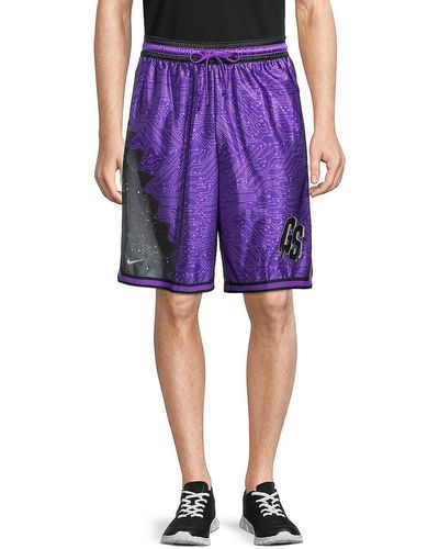Nike Lebron X Space Jam Print Shorts - Purple